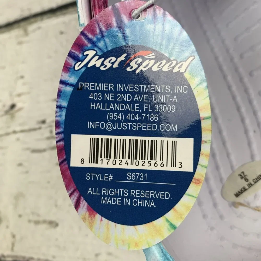 Just‎ Speed Kids Clogs w/ Strap Tie Dye [Girls Size 6] NEW